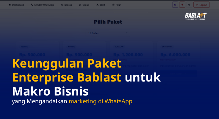 Keunggulan Paket Enterprise Bablast untuk Makro Bisnis yang Mengandalkan marketing di WhatsApp